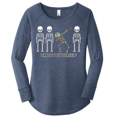 Dare To Be Yourself Autism Awareness Women's Perfect Tri Tunic Long Sleeve Shirt