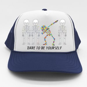 Dare To Be Yourself Autism Awareness Trucker Hat