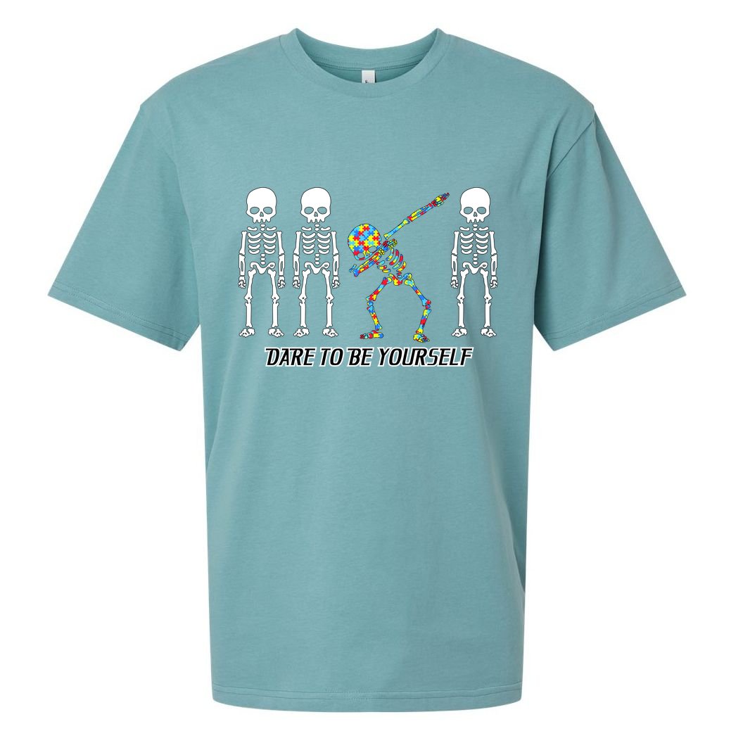 Dare To Be Yourself Autism Awareness Sueded Cloud Jersey T-Shirt