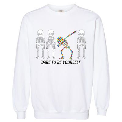 Dare To Be Yourself Autism Awareness Garment-Dyed Sweatshirt
