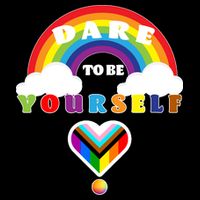 Dare To Be Yourself LGBT Equality Lesbian Gay Pride Drawstring Bag
