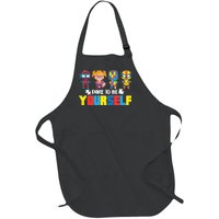 Dare To Be Yourself Superhero Autism Full-Length Apron With Pockets