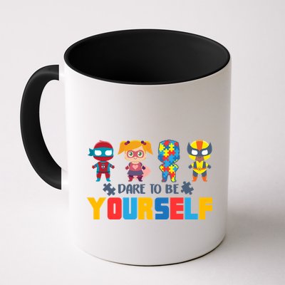 Dare To Be Yourself Superhero Autism Mug
