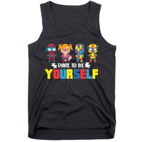 Dare To Be Yourself Superhero Autism Tank Top