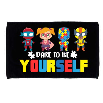 Dare To Be Yourself Superhero Autism Microfiber Hand Towel