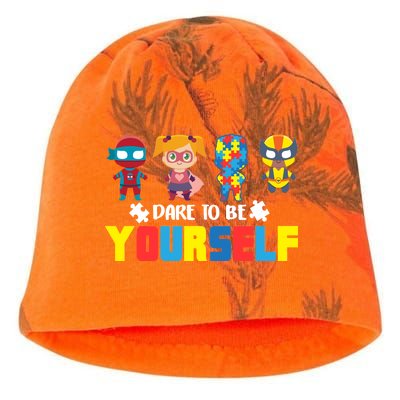 Dare To Be Yourself Superhero Autism Kati - Camo Knit Beanie