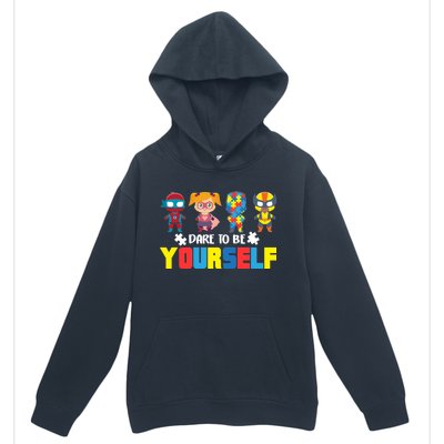 Dare To Be Yourself Superhero Autism Urban Pullover Hoodie