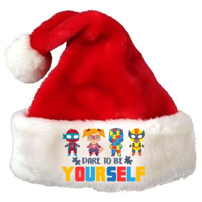 Dare To Be Yourself Superhero Autism Premium Christmas Santa Hat