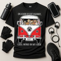 Dark Desert Highway Dog Feel Cool Wind In My Hair Cooling Performance Crew T-Shirt