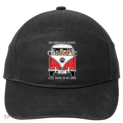Dark Desert Highway Dog Feel Cool Wind In My Hair 7-Panel Snapback Hat