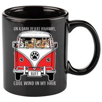 Dark Desert Highway Dog Feel Cool Wind In My Hair 11oz C Handle Ceramic Mug