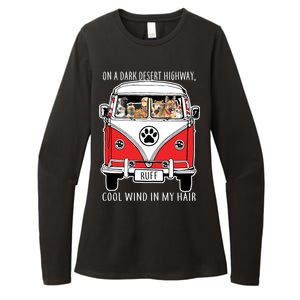 Dark Desert Highway Dog Feel Cool Wind In My Hair Womens CVC Long Sleeve Shirt