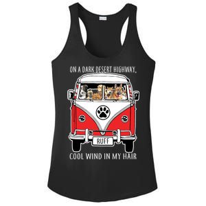 Dark Desert Highway Dog Feel Cool Wind In My Hair Ladies PosiCharge Competitor Racerback Tank