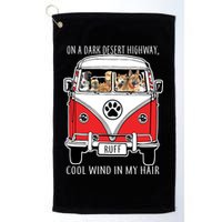 Dark Desert Highway Dog Feel Cool Wind In My Hair Golf Towel