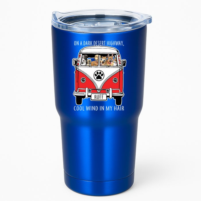 Dark Desert Highway Dog Feel Cool Wind In My Hair Tumbler