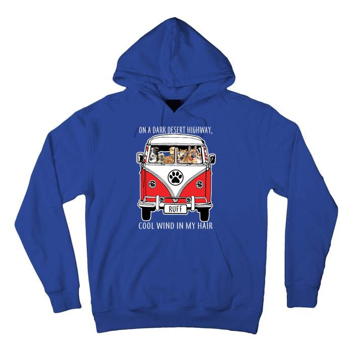 Dark Desert Highway Dog Feel Cool Wind In My Hair Tall Hoodie