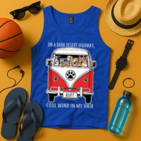 Dark Desert Highway Dog Feel Cool Wind In My Hair Tank Top