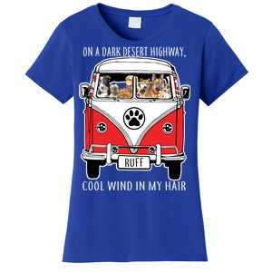 Dark Desert Highway Dog Feel Cool Wind In My Hair Women's T-Shirt