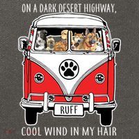 Dark Desert Highway Dog Feel Cool Wind In My Hair Cotton Canvas Backpack