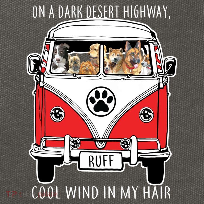 Dark Desert Highway Dog Feel Cool Wind In My Hair Cotton Canvas Backpack