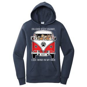 Dark Desert Highway Dog Feel Cool Wind In My Hair Women's Pullover Hoodie