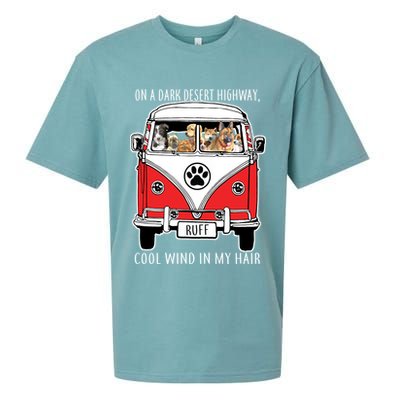 Dark Desert Highway Dog Feel Cool Wind In My Hair Sueded Cloud Jersey T-Shirt