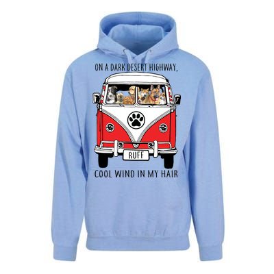 Dark Desert Highway Dog Feel Cool Wind In My Hair Unisex Surf Hoodie