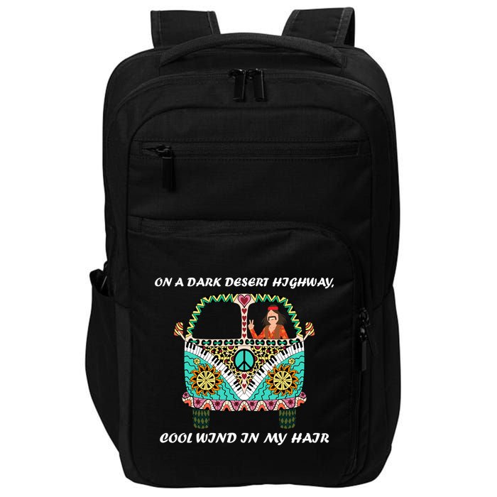 Dark Desert Highway Funny Hippie Impact Tech Backpack
