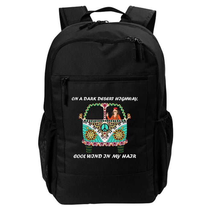 Dark Desert Highway Funny Hippie Backpack