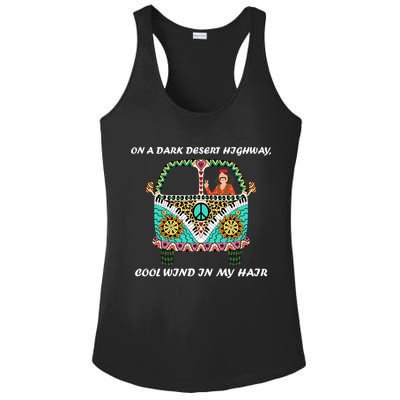 Dark Desert Highway Funny Hippie Ladies PosiCharge Competitor Racerback Tank