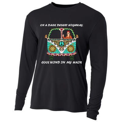 Dark Desert Highway Funny Hippie Cooling Performance Long Sleeve Crew