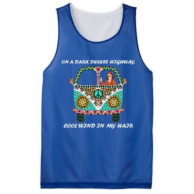 Dark Desert Highway Funny Hippie Mesh Reversible Basketball Jersey Tank
