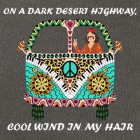 Dark Desert Highway Funny Hippie Cotton Canvas Backpack