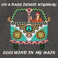 Dark Desert Highway Funny Hippie Vector Backpack