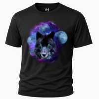 Dark Moon Wolf Galaxy Cooling Performance Crew T-Shirt