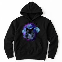 Dark Moon Wolf Galaxy Hoodie