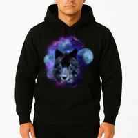 Dark Moon Wolf Galaxy Hoodie