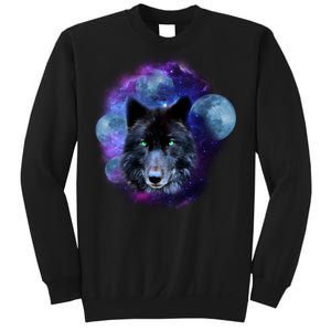 Dark Moon Wolf Galaxy Sweatshirt