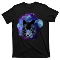 Dark Moon Wolf Galaxy T-Shirt