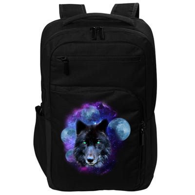 Dark Moon Wolf Galaxy Impact Tech Backpack