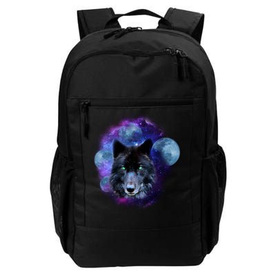 Dark Moon Wolf Galaxy Daily Commute Backpack