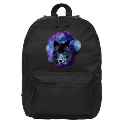 Dark Moon Wolf Galaxy 16 in Basic Backpack