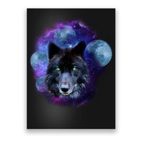 Dark Moon Wolf Galaxy Poster