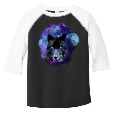 Dark Moon Wolf Galaxy Toddler Fine Jersey T-Shirt