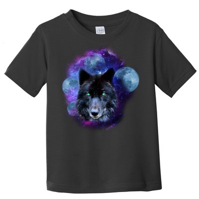 Dark Moon Wolf Galaxy Toddler T-Shirt