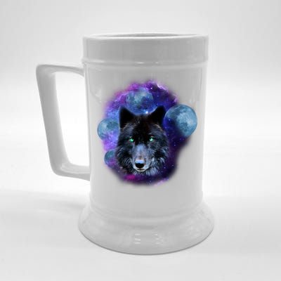 Dark Moon Wolf Galaxy Beer Stein