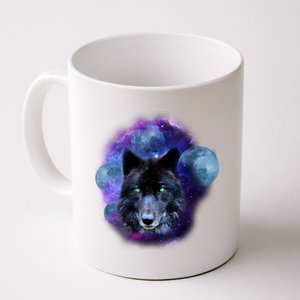 Dark Moon Wolf Galaxy Coffee Mug