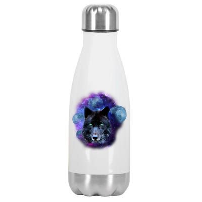 Dark Moon Wolf Galaxy Stainless Steel Insulated Water Bottle