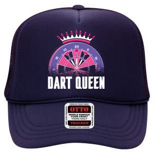 Dart Queen High Crown Mesh Back Trucker Hat