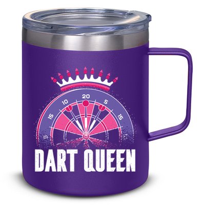 Dart Queen 12oz Stainless Steel Coffee Mug